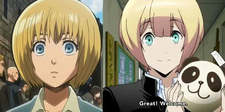 آرمین و جوئیچیرو شخصیت های انیمه ای شبیه به هم